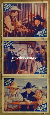 h400 ARIZONA BOUND 3 movie lobby cards '41 Buck Jones, Tim McCoy