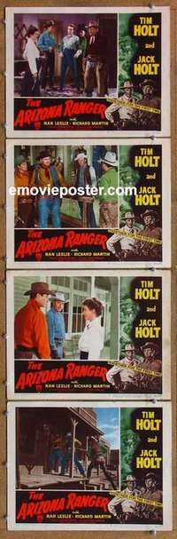 h581 ARIZONA RANGER 4 movie lobby cards '48 Jack and Tim Holt!