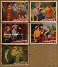 h749 ARIZONA ROUNDUP 5 movie lobby cards '42 Tom Keene western!