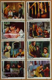 j248 DARK AT THE TOP OF THE STAIRS 8 movie lobby cards '60 Preston