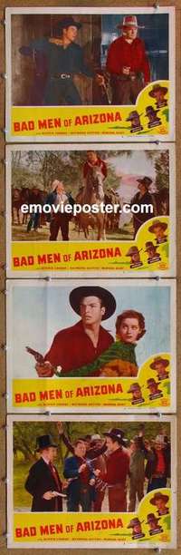 h579 ARIZONA RAIDERS 4 movie lobby cards R51 Bad Men of Arizona!