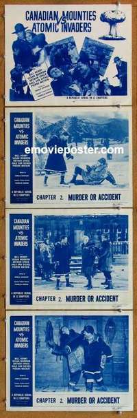 h604 CANADIAN MOUNTIES VS ATOMIC INVADERS 4 Chap 2 movie lobby cards '53