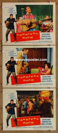 h414 CARNIVAL ROCK 3 movie lobby cards '57 The Platters, rock 'n' roll