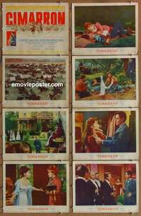 j243 CIMARRON 8 movie lobby cards '60 Anthony Mann, Glenn Ford