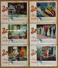 h893 CINDERFELLA 6 movie lobby cards '60 Lewis, Norman Rockwell art!