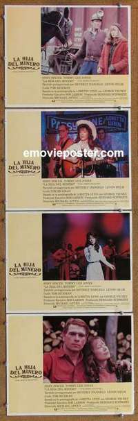 h607 COAL MINER'S DAUGHTER 4 Spanish/US movie lobby cards '80 Spacek