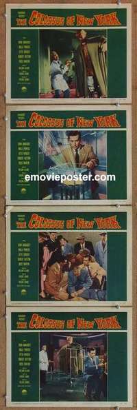 h608 COLOSSUS OF NEW YORK 4 movie lobby cards '58 Mala Powers, sci-fi!