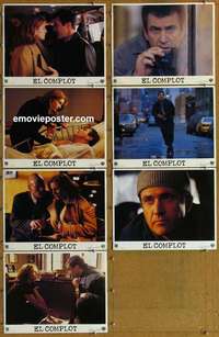 j061 CONSPIRACY THEORY 7 Spanish/US movie lobby cards '97 Mel Gibson