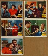 h767 CRISIS 5 movie lobby cards '50 Cary Grant, Jose Ferrer, Raymond