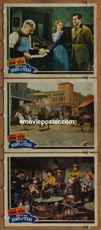 h424 DEEP IN THE HEART OF TEXAS 3 movie lobby cards '42 Mack Brown