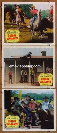 h425 DESERT VIGILANTE 3 movie lobby cards '49 Starrett, Durango Kid!