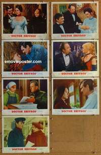 j067 DOCTOR ZHIVAGO 7 movie lobby cards '65 David Lean epic!