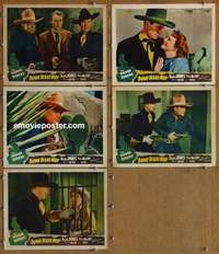 h776 DOWN TEXAS WAY 5 movie lobby cards '42 Buck Jones, Tim McCoy