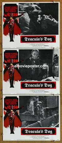 h431 DRACULA'S DOG 3 movie lobby cards '78 Albert Band, Pataki