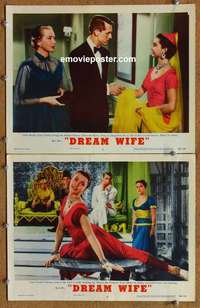 h089 DREAM WIFE 2 movie lobby cards '53 Cary Grant, Deborah Kerr