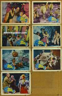 j078 FIRST MEN IN THE MOON 7 movie lobby cards '64 Ray Harryhausen