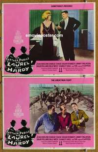 h113 FURTHER PERILS OF LAUREL & HARDY 2 movie lobby cards '67