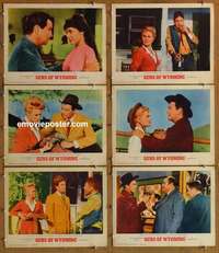 h888 CATTLE KING 6 movie lobby cards '63 Robert Taylor, Robert Loggia