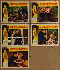 h789 GUNSLINGER 5 movie lobby cards '56 Beverly Garland, Ireland