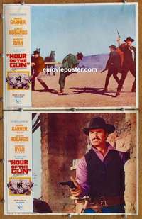 h149 HOUR OF THE GUN 2 movie lobby cards '67 James Garner, Sturges