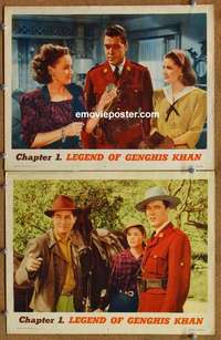 h083 DANGERS OF THE CANADIAN MOUNTED 2 Chap 1 movie lobby cards R57 serial!