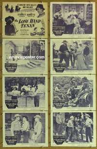 j299 LONE HAND TEXAN 8 movie lobby cards '47 Starrett, Durango Kid