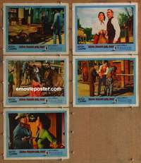 h812 MAN FROM DEL RIO 5 movie lobby cards '56 Anthony Quinn, Katy Jurado