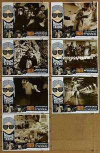 j138 MONDO TEENO 7 movie lobby cards '67 make love not war!