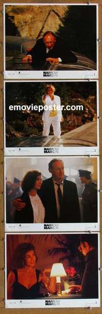 h661 NARROW MARGIN 4 movie lobby cards '90 Gene Hackman, Archer