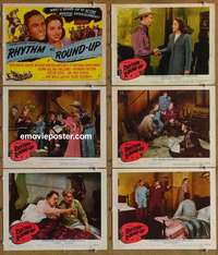 h976 RHYTHM ROUND-UP 6 movie lobby cards '45 western musical!