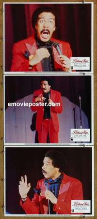 h517 RICHARD PRYOR LIVE ON THE SUNSET STRIP 3 movie lobby cards '82