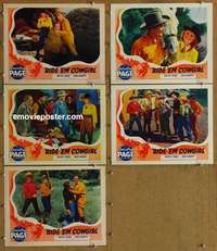 h977 RIDE 'EM COWGIRL 6 movie lobby cards '39 singin' Dorothy Page!