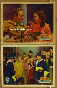 h281 RIDE RANGER RIDE 2 movie lobby cards '36 Gene Autry, Kay Hughes