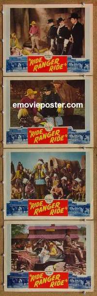 h681 RIDE RANGER RIDE 4 movie lobby cards R44 Gene Autry, Kay Hughes