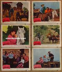 h982 ROARING RANGERS 6 movie lobby cards '45 Charles Starrett, Smiley