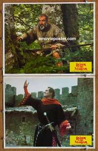 h286 ROBIN & MARIAN 2 movie lobby cards '76 Sean Connery, Robert Shaw