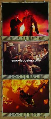 h519 ROCKETEER 3 movie lobby cards '91 Jennifer Connelly, Campbell