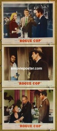 h520 ROGUE COP 3 movie lobby cards '54 Robert Taylor, Janet Leigh