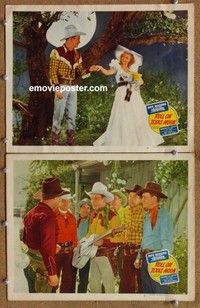 h292 ROLL ON TEXAS MOON 2 movie lobby cards '46 Roy Rogers, Dale Evans