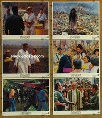 h983 ROMERO 6 movie lobby cards '89 Raul Julia in El Salvador!!