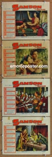 h686 SAMSON & DELILAH 4 movie lobby cards R59 Hedy Lamarr, Mature