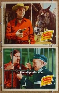 h298 SAN ANTONE AMBUSH 2 movie lobby cards '49 Monte Hale, Texas!