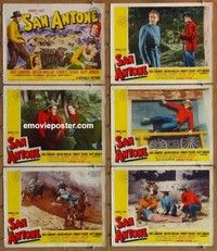 h985 SAN ANTONE 6 movie lobby cards '53 Rod Cameron, Katy Jurado