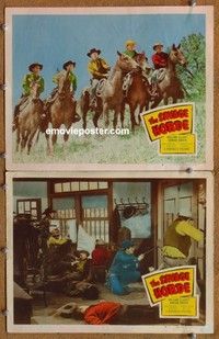 h304 SAVAGE HORDE 2 movie lobby cards '50 William Wild Bill Elliot