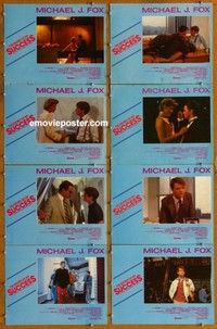 j334 SECRET OF MY SUCCESS 8 English movie lobby cards '87 Michael J Fox