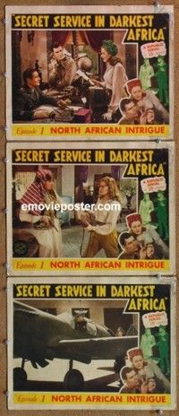 h528 SECRET SERVICE IN DARKEST AFRICA 3 Chap 1 movie lobby cards '43