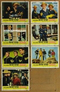 j180 SERGEANTS 3 7 movie lobby cards '62 Frank Sinatra, Dean Martin