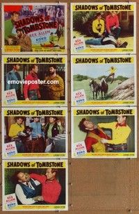 j182 SHADOWS OF TOMBSTONE 7 movie lobby cards '53 Rex Allen, Pickens