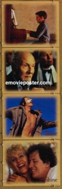 h696 SHINE 4 movie lobby cards '96 Geoffrey Rush, Noah Taylor