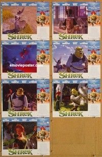 j183 SHREK 7 movie lobby cards '01 Mike Myers, Eddie Murphy, cartoon!